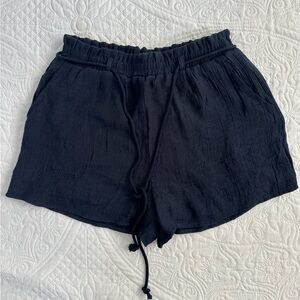 Blu Pepper women's navy blue shorts, short length, elastic waistband. Size M.